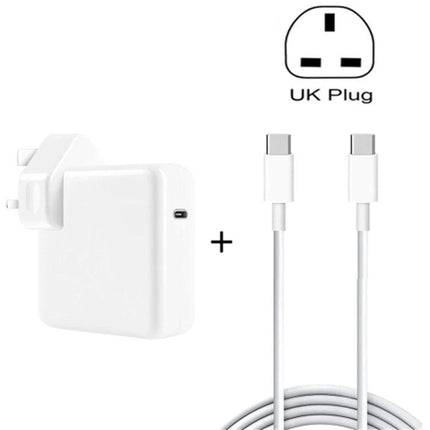 Compact USB-C Charger for Travel and Daily Use - white UK plug wall charger with USB-C cable, pocket-sized travel power adapter
