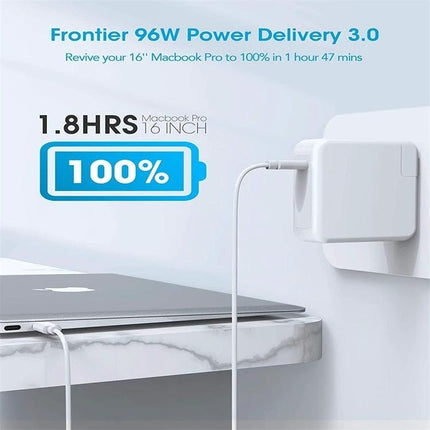 Compact USB-C Charger for Travel and Daily Use connected to a laptop on a desk demonstrating fast charging and pocket-sized convenience