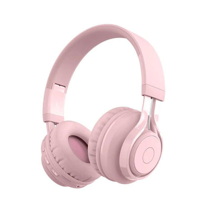 Kids Bluetooth Headset With LED Lights And Microphone For Classes pink wireless over-ear kids headset with RGB lights and mic
