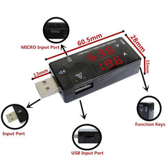 Digital USB Current and Voltage Tester for Mobile Devices - KWS-A16 Charge Meter with Timing Protection