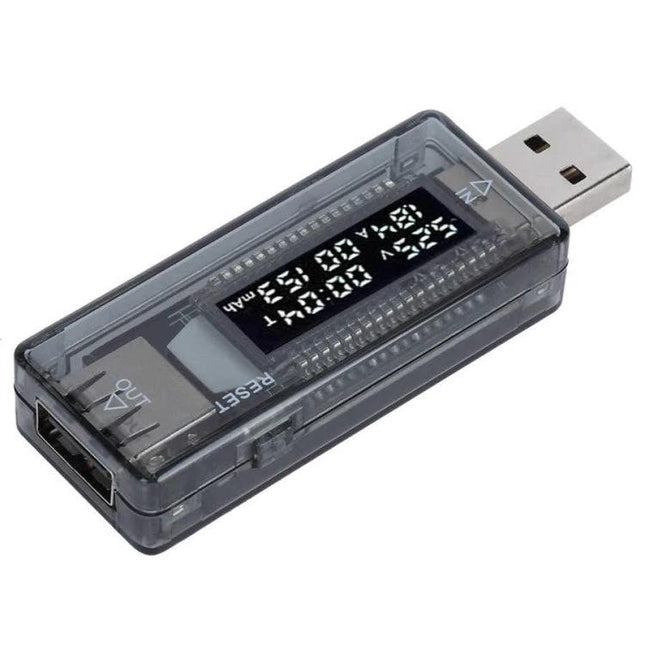 KWS USB Multimeter for Monitoring Voltage and Current During Charging compact USB tester with clear LCD for chargers and power banks