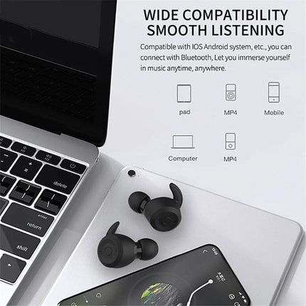Wireless Sports Earbuds Adjustable Ear Hooks For Running with Bluetooth 5.0, IPX6 sweat-resistant fit for jogging