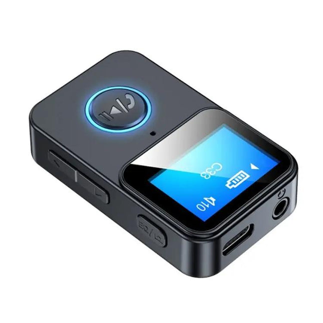 Bluetooth 5.0 Transmitter Receiver MP3 Player LCD Remote | Syndmart