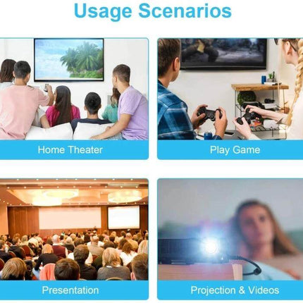 AV to HDMI Converter for Analog Video to Digital TV Connections showing home theater, gaming, presentation and projection usage scenarios