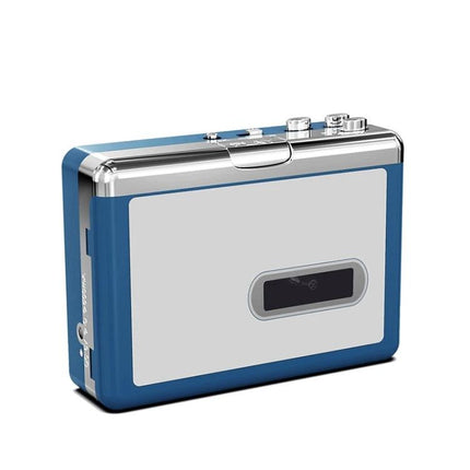 Ezcap Portable Cassette Player with Bluetooth Streaming Capability compact blue portable cassette player for wireless listening and digitizing
