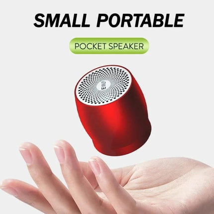 EWA Portable Bluetooth Speaker For Indoor And Outdoor Use compact red pocket speaker metal body waterproof TWS TF USB