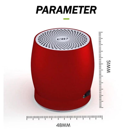 EWA Portable Bluetooth Speaker For Indoor And Outdoor Use compact red waterproof CNC metal body portable 48x51mm