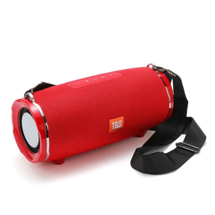 TG Portable Bluetooth Speaker With FM Radio For Commute red portable Bluetooth speaker with strap and FM mode
