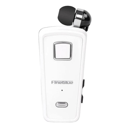 Retractable Cable Bluetooth Headset White With Vibration Alert For Commuting white CSR4.1 retractable hands-free headset