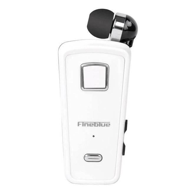 Retractable Cable Bluetooth Headset White With Vibration Alert For Commuting white CSR4.1 retractable hands-free headset