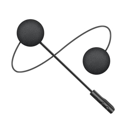 Bluetooth Headset for Motorcycle Riders with Hands-Free Calling - black dual speakers, boom mic and Bluetooth 5.0 for hands-free calls and music
