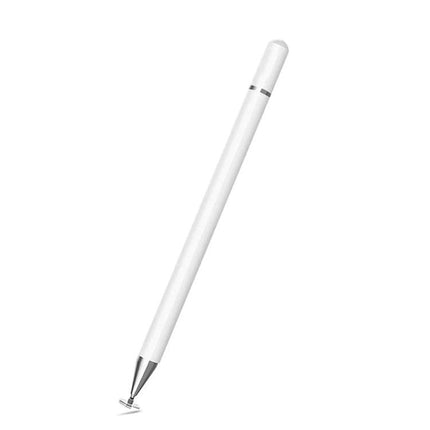 Precision Magnetic Stylus Pen for Everyday Touch Screen Writing - white stylus with magnetic cap and precise disc tip for note-taking and drawing