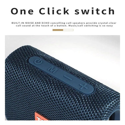 T G Compact Bluetooth Speaker For Outdoor Walks Picnics And Hikes showing top control buttons for power, mode, volume