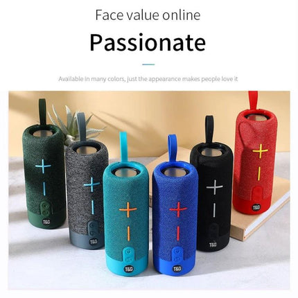 TG Portable Waterproof Bluetooth Speaker For Travel And Beach Use showing colorful portable cylindrical waterproof speakers lineup