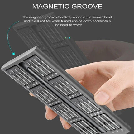 Versatile 63-in-1 Screwdriver Set for Electronics Maintenance with magnetic groove, CR-V steel bits and alloy handle for precise gadget repair