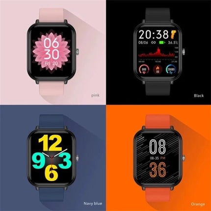 Q9pro Smart Watch For Everyday Health And Activity Tracking - four color smartwatch display options (pink, black, navy blue, orange)