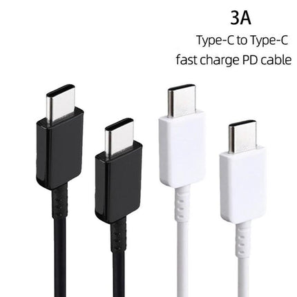 XJ-69 Type-C Cables for Daily Phone Charging Essentials - pack of five 3A Type-C to Type-C fast charge PD cables in black and white