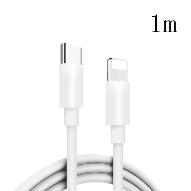 Reliable USB-C to Lightning Cable for Everyday iPhone Use - 1m white cable for fast charging and data sync