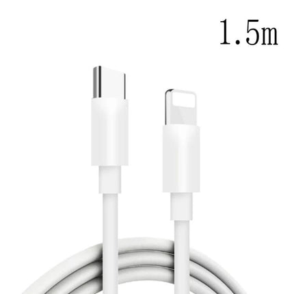 Reliable USB-C to Lightning Cable for Everyday iPhone Use — 1.5m white cable for charging and 20W fast charging