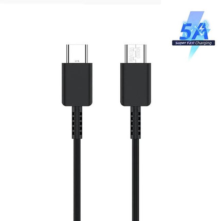 USB-C Cable for Daily Device Charging at Home or Travel – 1m black USB-C to USB-C cable for charging and data transfer, compact travel-friendly design