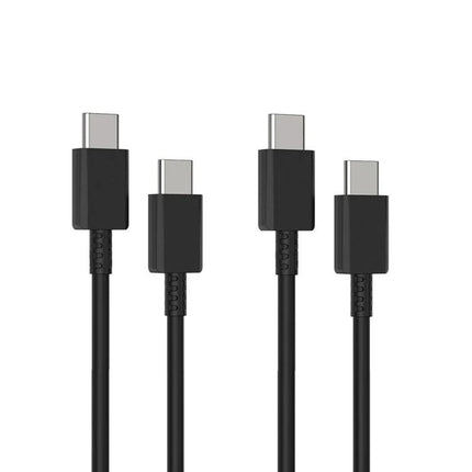 USB-C Cable for Daily Device Charging at Home or Travel — 1m black USB-C to USB-C cable for charging and data transfer
