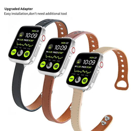 Leather Replacement Watch Band for Apple Watch 38-45mm