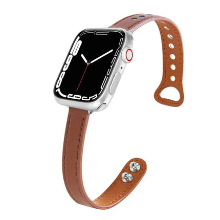 Leather Replacement Watch Band for Apple Watch 38-45mm