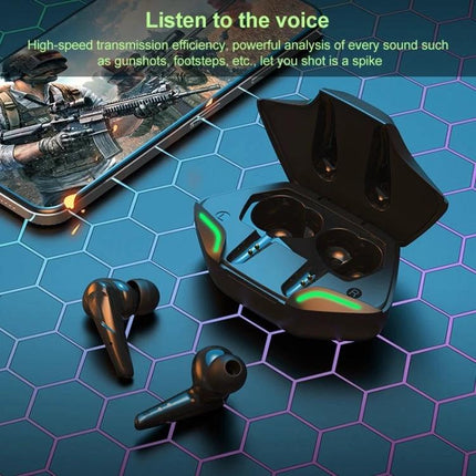 True Wireless In Ear Earbuds With Low Latency For Mobile Gaming compact Bluetooth 5.0 earbuds with LED case