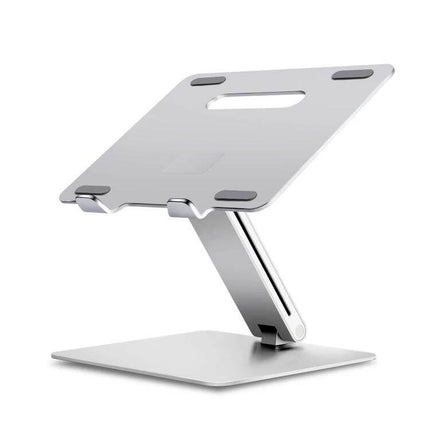 Aluminum Alloy Laptop Stand with Adjustable Height for Ergonomic Use - portable silver adjustable desktop riser for better posture