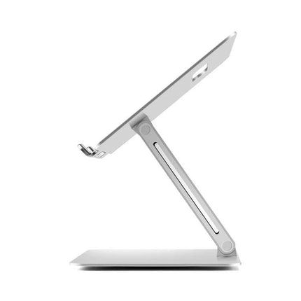 Aluminum Alloy Laptop Stand with Adjustable Height for Ergonomic Use - silver foldable adjustable desktop stand for better posture