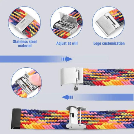 Nylon Braided 20mm Watch Band Metal Buckle For Galaxy 4