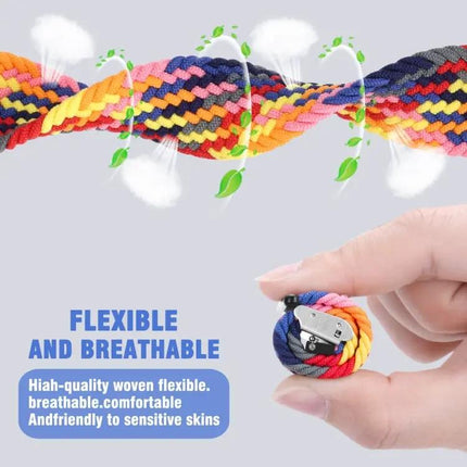 Nylon Braided 20mm Watch Band Metal Buckle For Galaxy 4