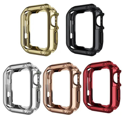 Electroplated TPU Shockproof Apple Watch Case 1-7 SE 38-45mm
