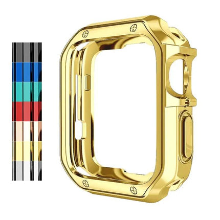 Electroplated TPU Shockproof Apple Watch Case 1-7 SE 38-45mm