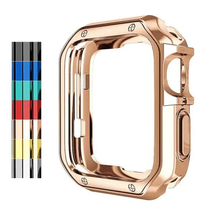 Electroplated TPU Shockproof Apple Watch Case 1-7 SE 38-45mm