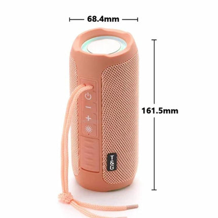 T And G Portable Weather Resistant Bluetooth Speaker For Outdoor Use compact coral speaker with strap, lights, Bluetooth 5.0, waterproof