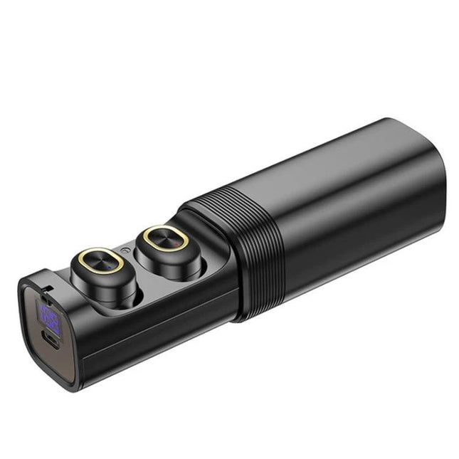 T And G True Wireless Earbuds With LED Battery Case compact Bluetooth 5.0 earbuds with LED display and IPX4 splash resistance