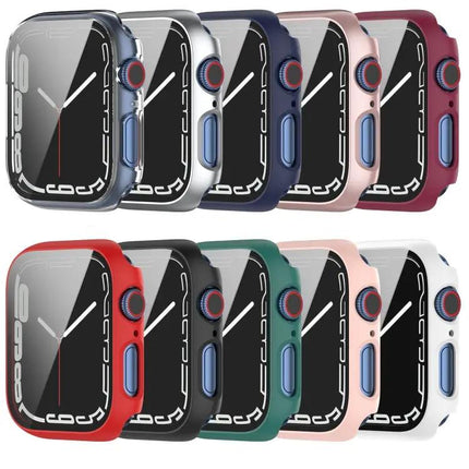 Shockproof PC Case Glass Fits Apple Watch 41/45mm