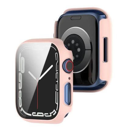 Shockproof PC Case Glass Fits Apple Watch 41/45mm