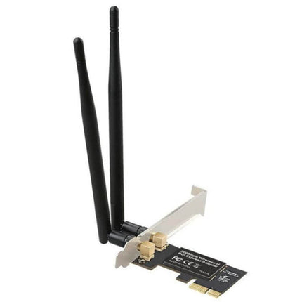 Dual Frequency Wireless Network Card for Seamless Connectivity PCI-E desktop adapter with dual antennas for stable gaming and video calls