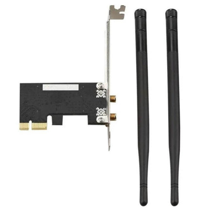 Dual Frequency Wireless Network Card for Seamless Connectivity PCI-E desktop card with two detachable external antennas