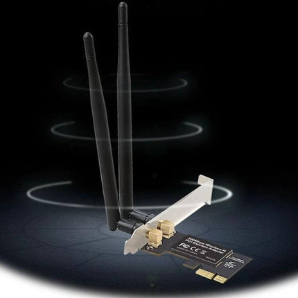Dual Frequency Wireless Network Card for Seamless Connectivity high-performance PCI-E desktop card with dual antennas for stable gaming and video calls