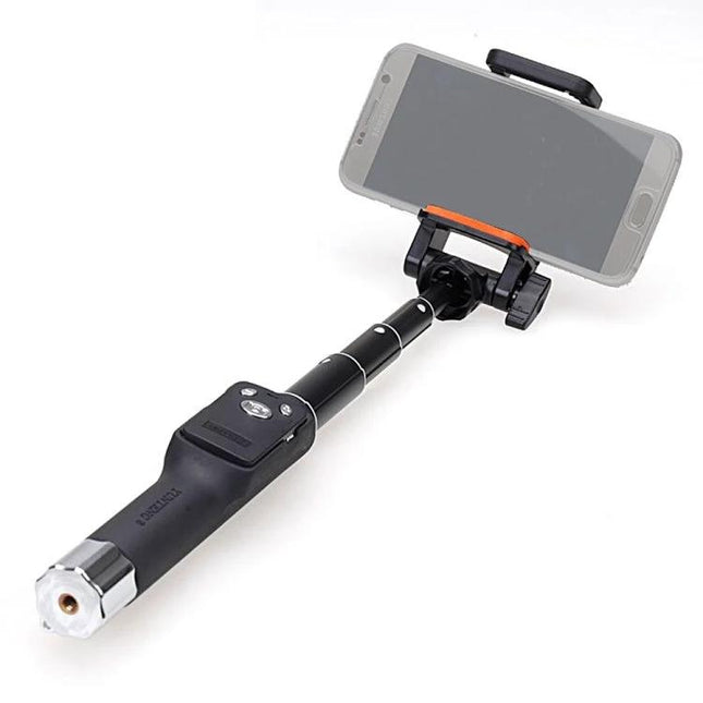 Selfie Stick for Capturing Everyday Moments with Phones - black adjustable pole with phone clamp for steady travel and family vlogs