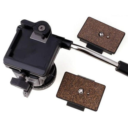 Yunteng Heavy Duty Tripod with Fluid Head for Video fluid head and quick release plates close-up, cork pads and pan handle