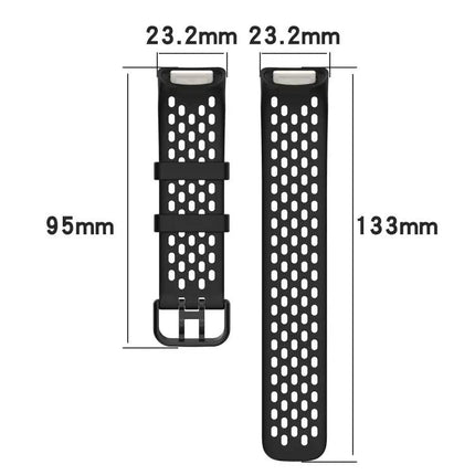 Silicone Breathable Watch Band For Fitbit Charge 5