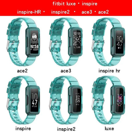 Transparent Silicone Watch Strap for Fitbit Luxe Inspire Ace