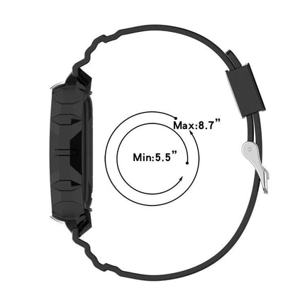 Silicone One-Piece Armor Watch Strap For Fitbit Charge 4/5