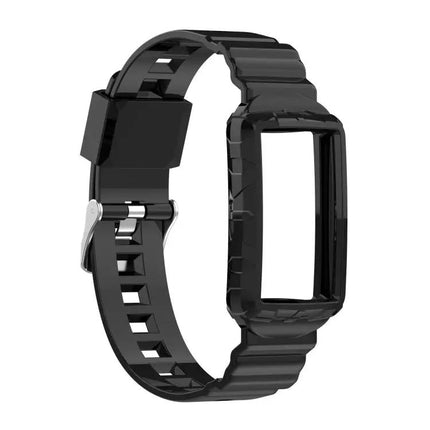 Silicone One-Piece Armor Watch Strap For Fitbit Charge 4/5