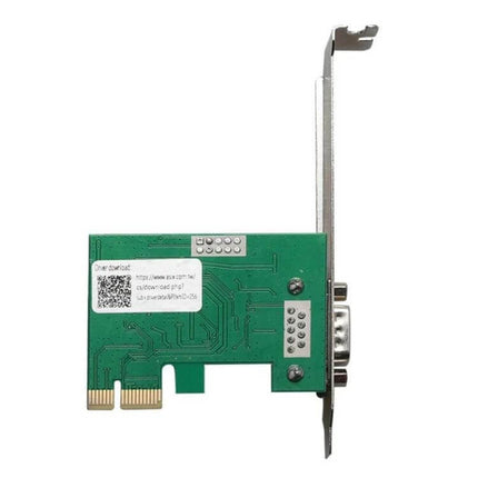 PCI-E Expansion Card for Adding a Serial Port to Computers - green single-port PCIe serial card for legacy device connectivity
