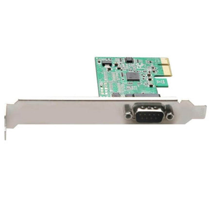 PCI-E Expansion Card for Adding a Serial Port to Computers with single DB9 connector, green PCB for legacy device compatibility